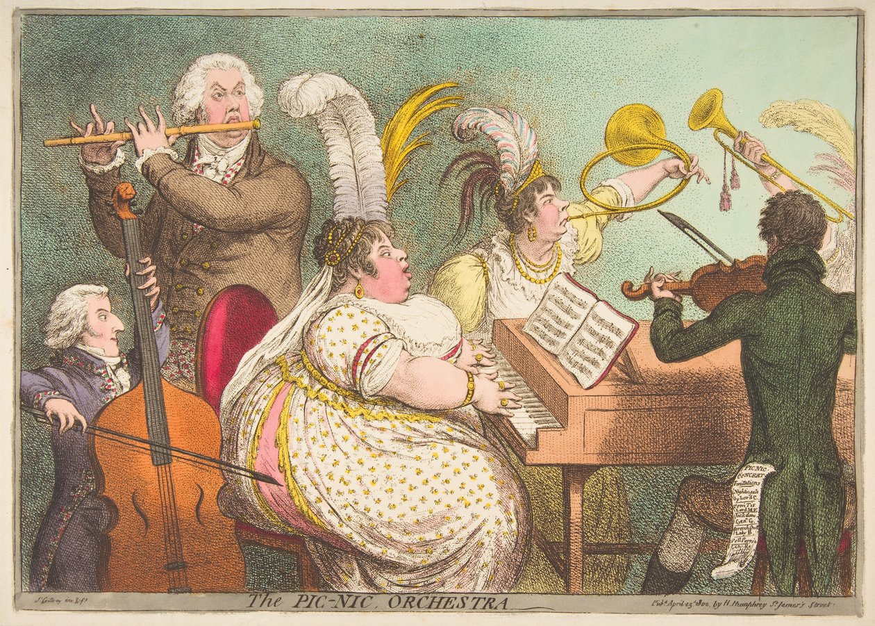 Pic-Nic Orchestra, 23. huhtikuuta 1802. tekijältä James Gillray
