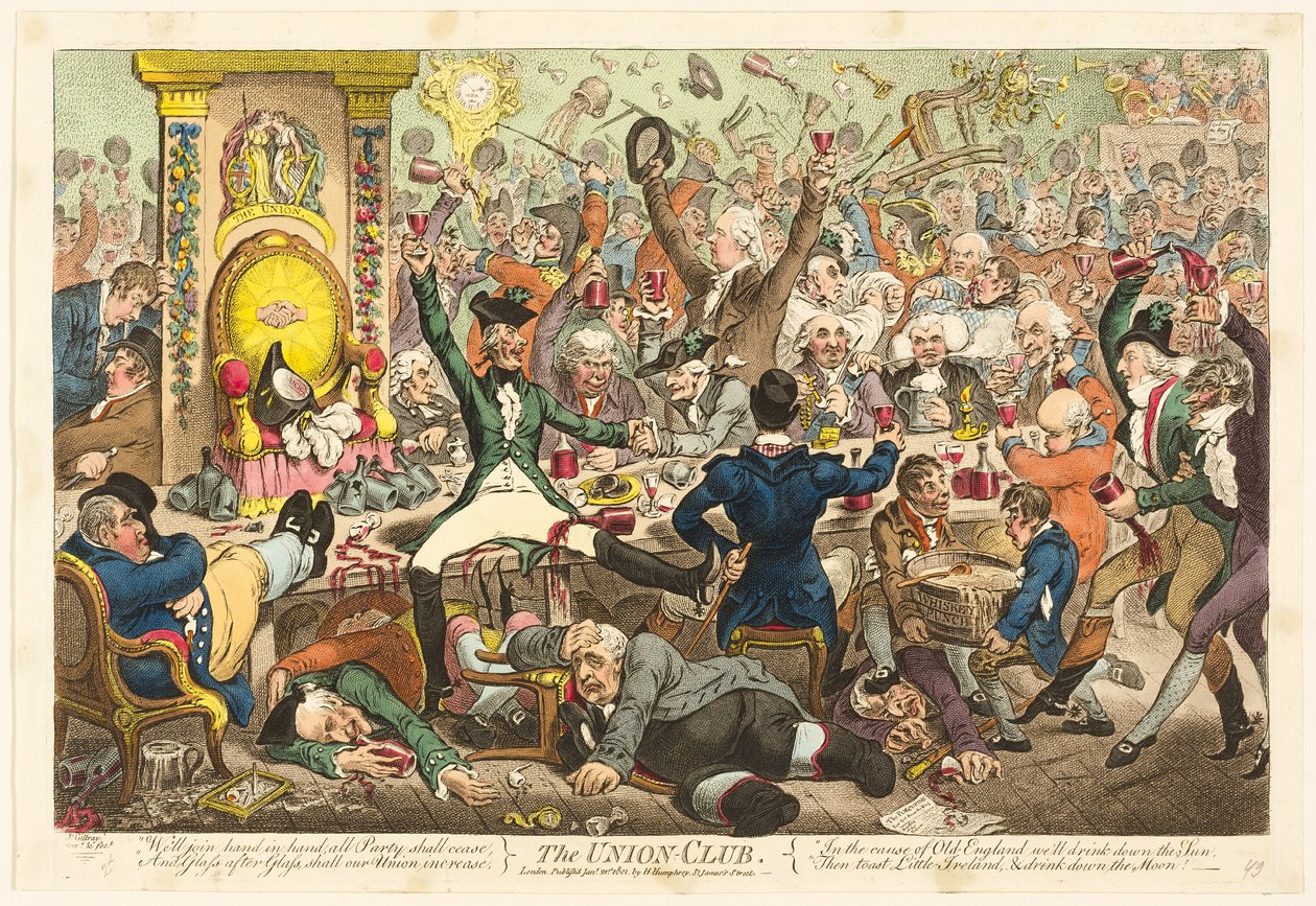 Union Club tekijältä James Gillray