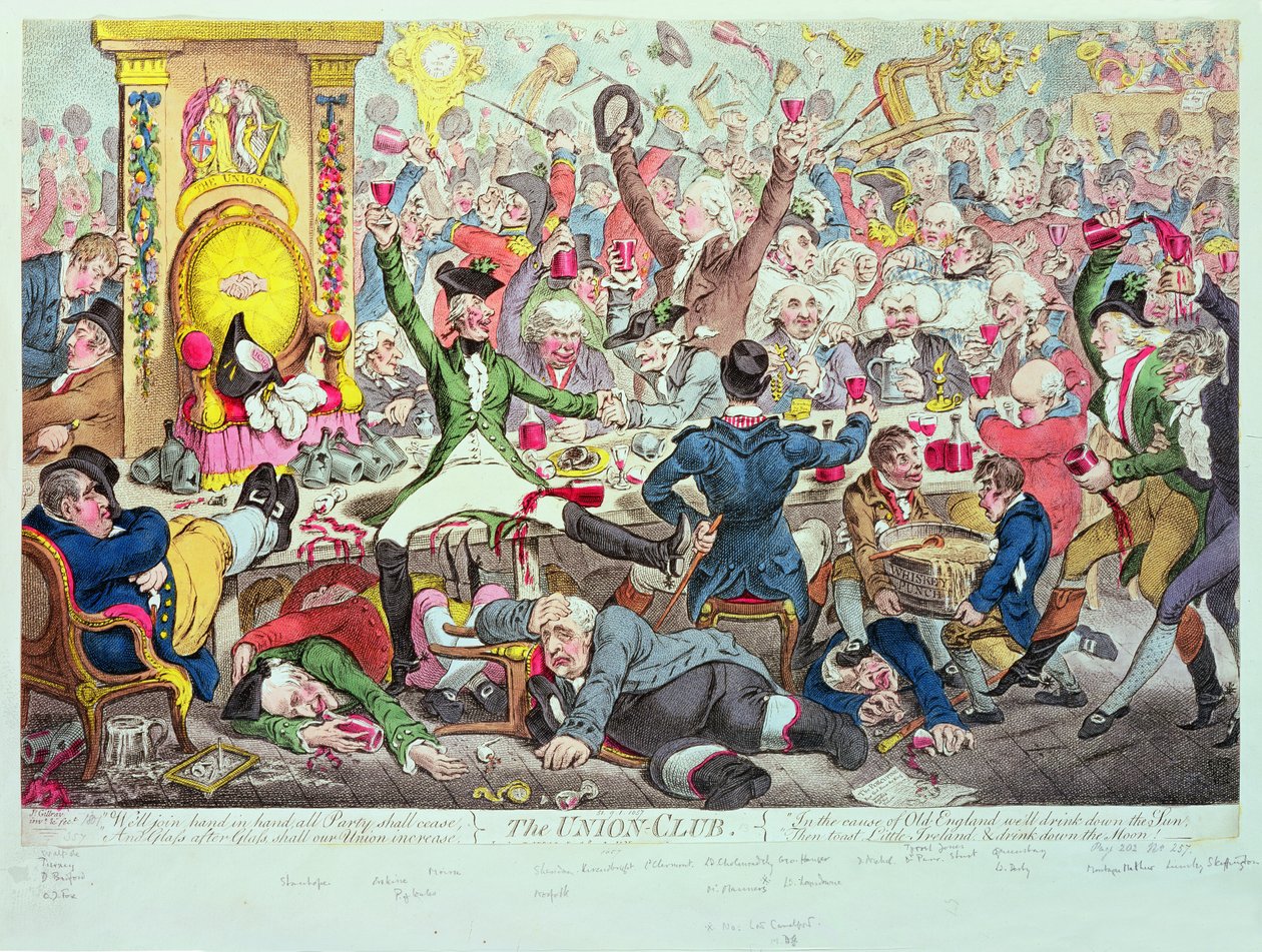 Union Club tekijältä James Gillray