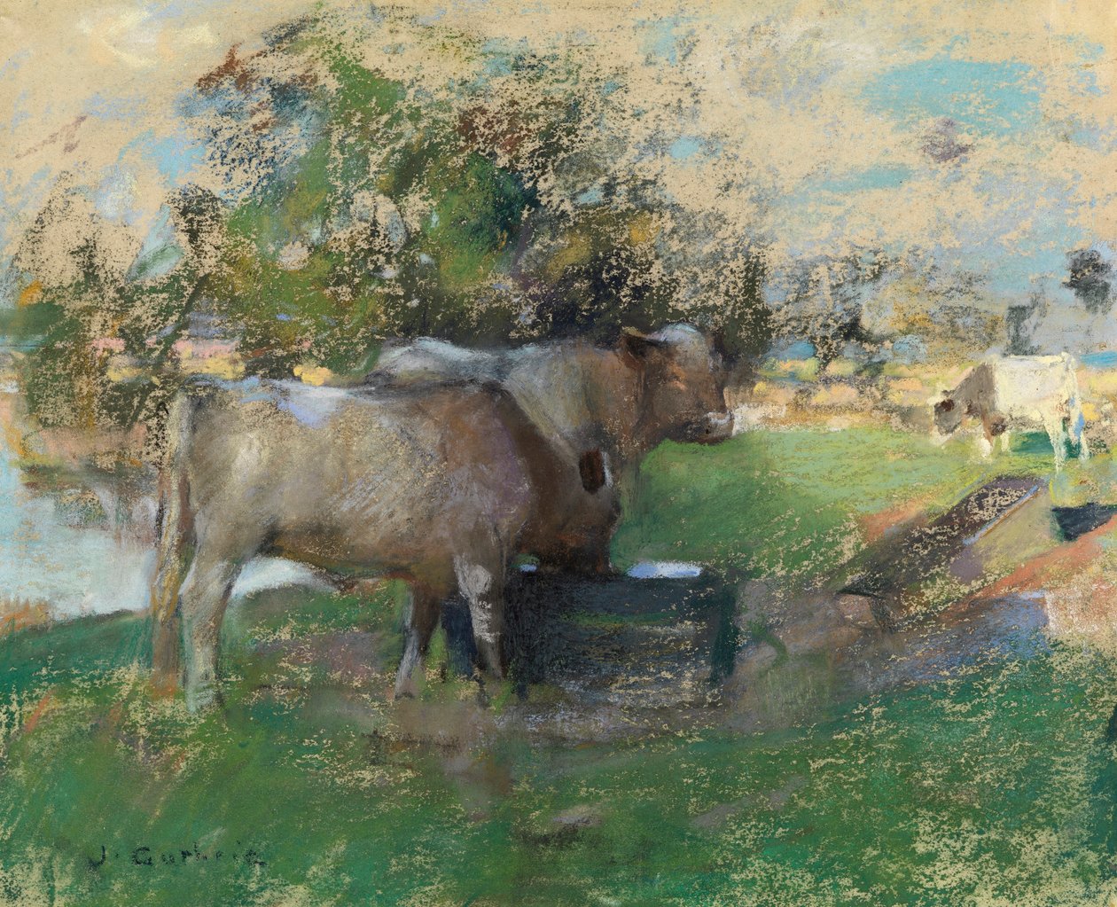 Laitumet (pastelli paperille) tekijältä James Guthrie