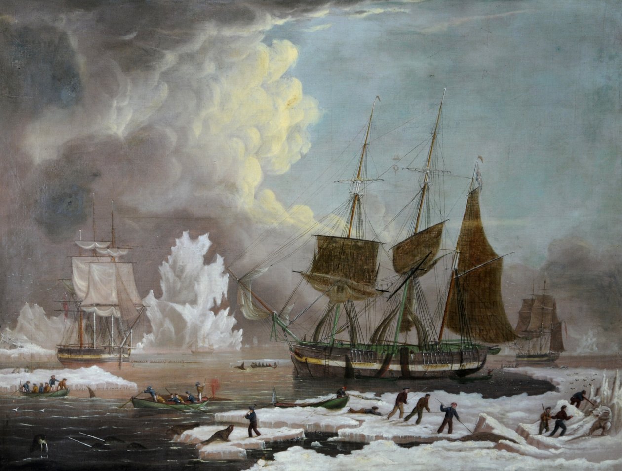 Hull Whaler, "Harmony" (öljy kankaalle) tekijältä James H. Wheldon