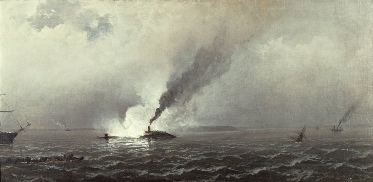 Monitori ja Merrimac, 1874-75 tekijältä James Hamilton