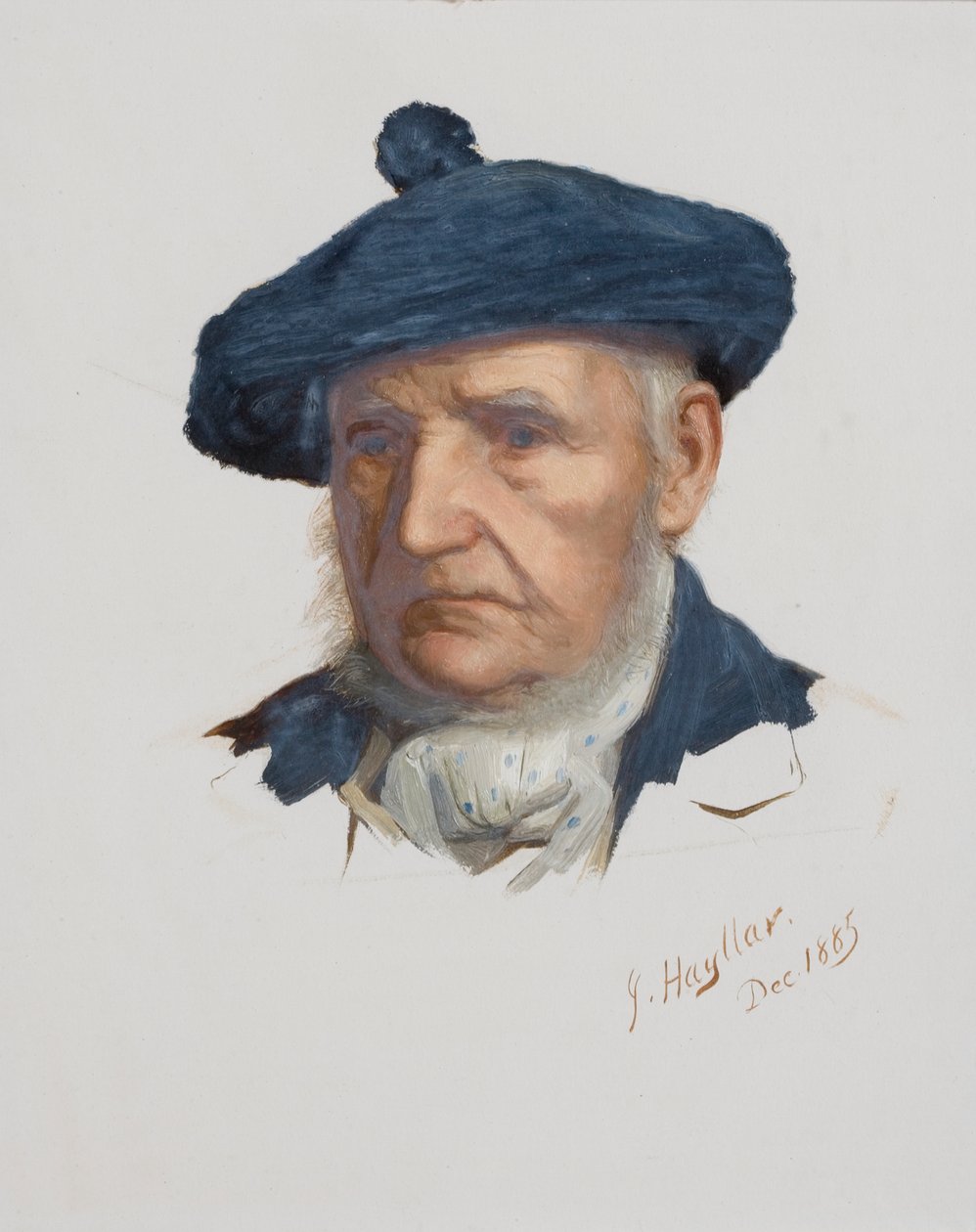 Miehen pää, 1885 (öljy kortille) tekijältä James Hayllar