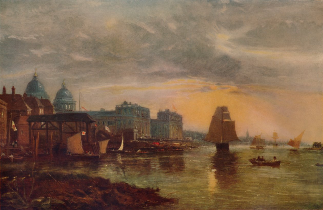 Greenwich Hospital from the River, 1854, 1935 tekijältä James Holland