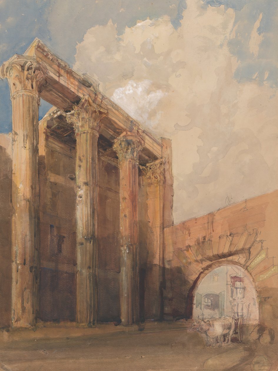 Mars Ultorin temppeli, Rooma, 1840-45. tekijältä James Holland