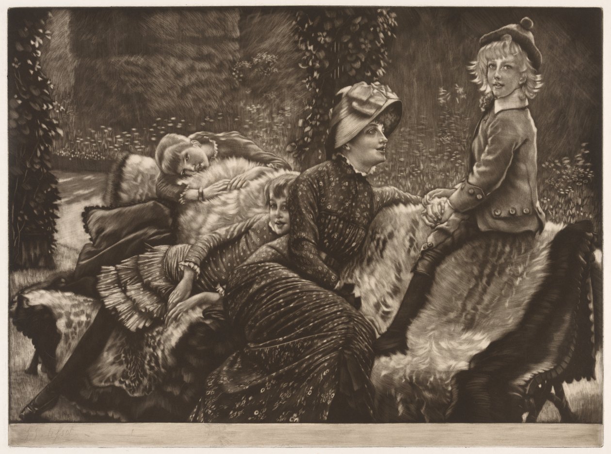 Puutarhan penkki, 1883. tekijältä James Jacques Joseph Tissot