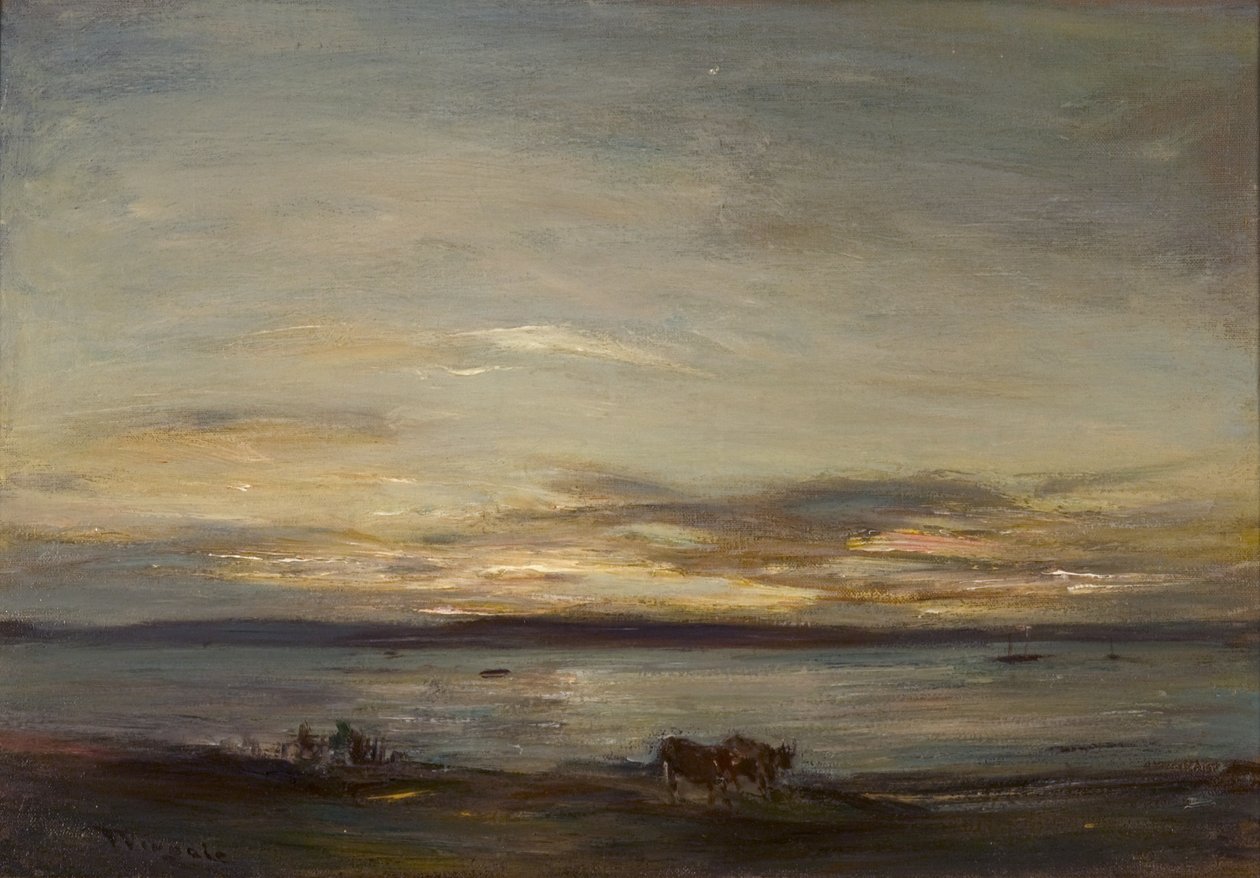 Golden Sunset, Fairlie (öljy kankaalle) tekijältä James Lawton Wingate