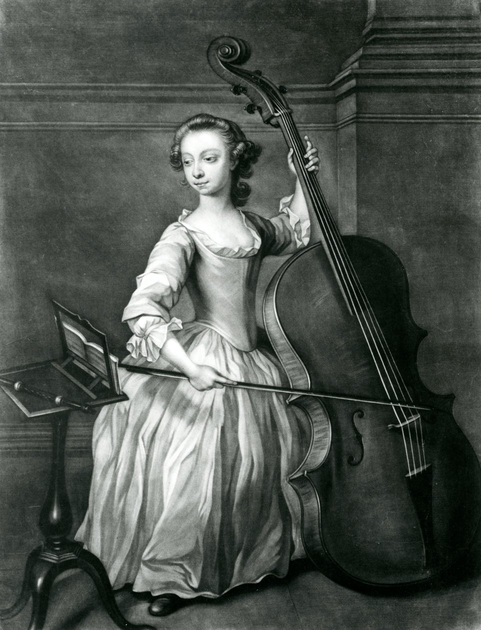 Benjamin Hallettin muotokuva (mezzotint) tekijältä James McArdell