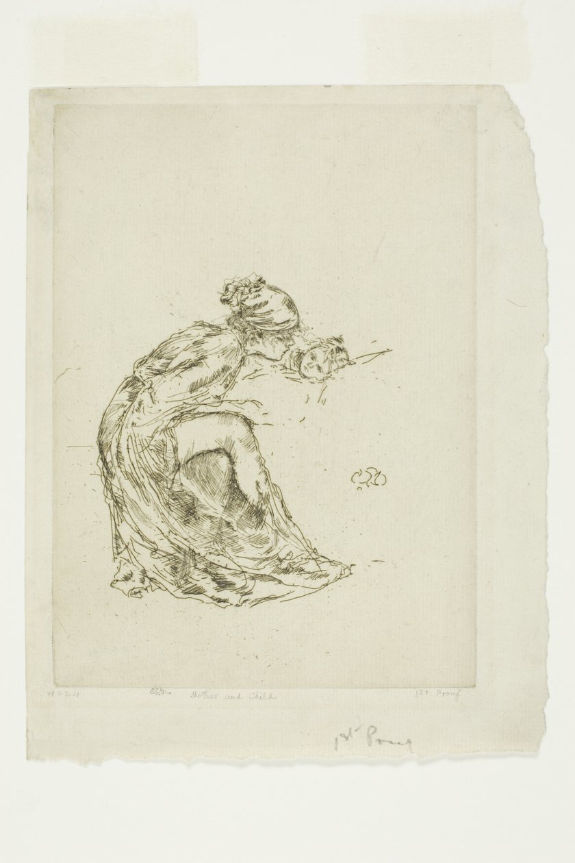 Cameo, nro 1 (äiti ja lapsi) tekijältä James Abbott McNeill Whistler