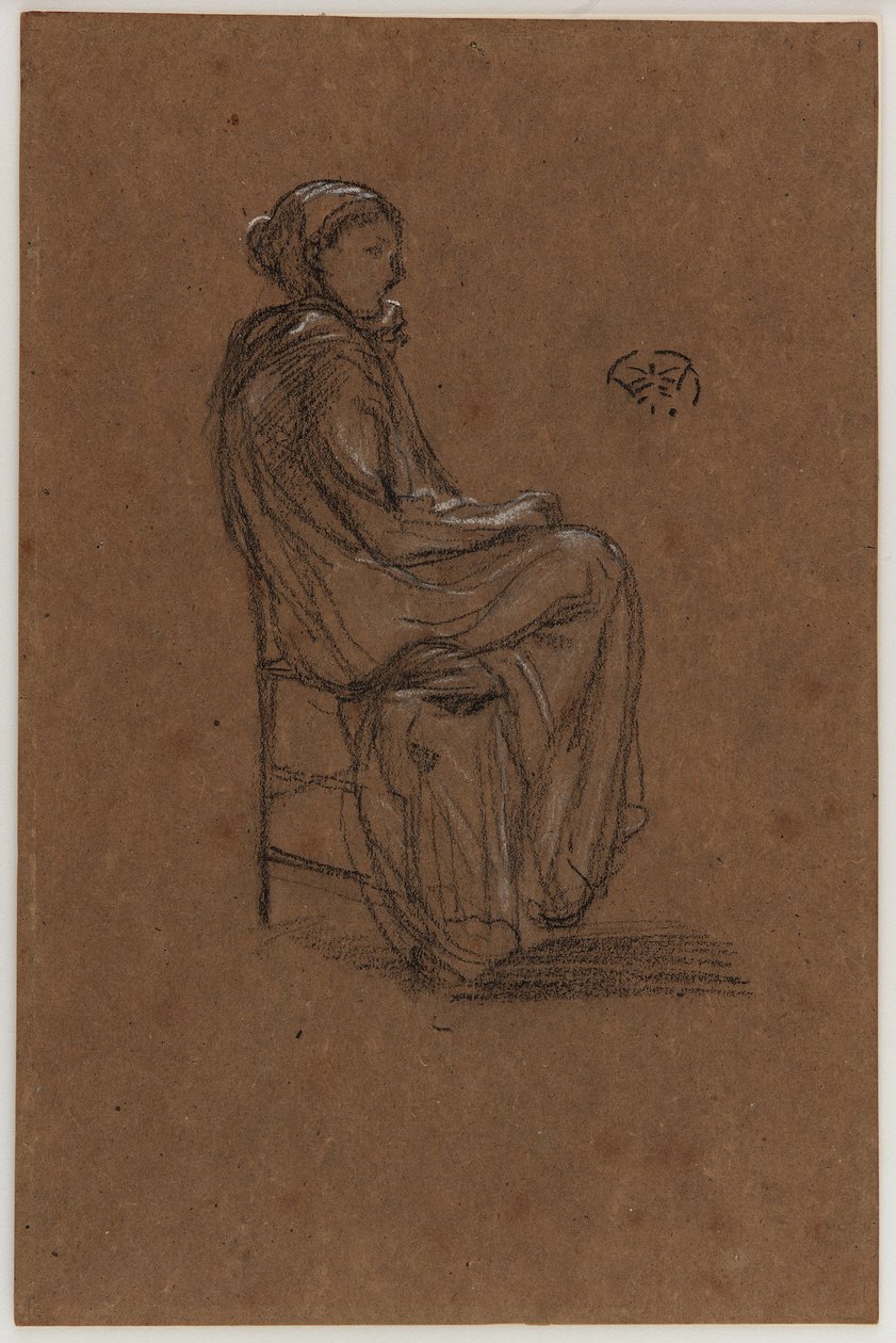 Naishahmo, istuva tekijältä James Abbott McNeill Whistler