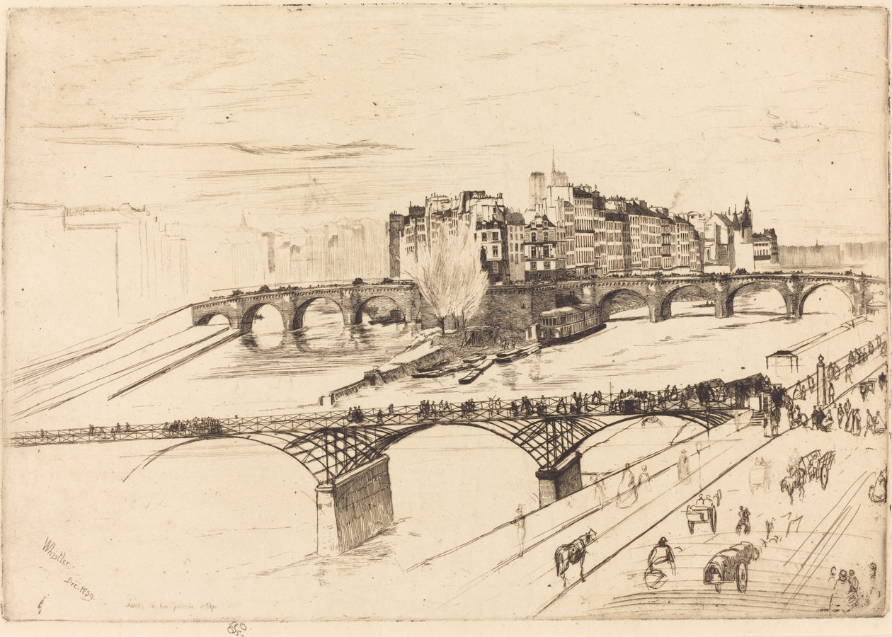 Isle of the Cite, Pariisi tekijältä James Abbott McNeill Whistler