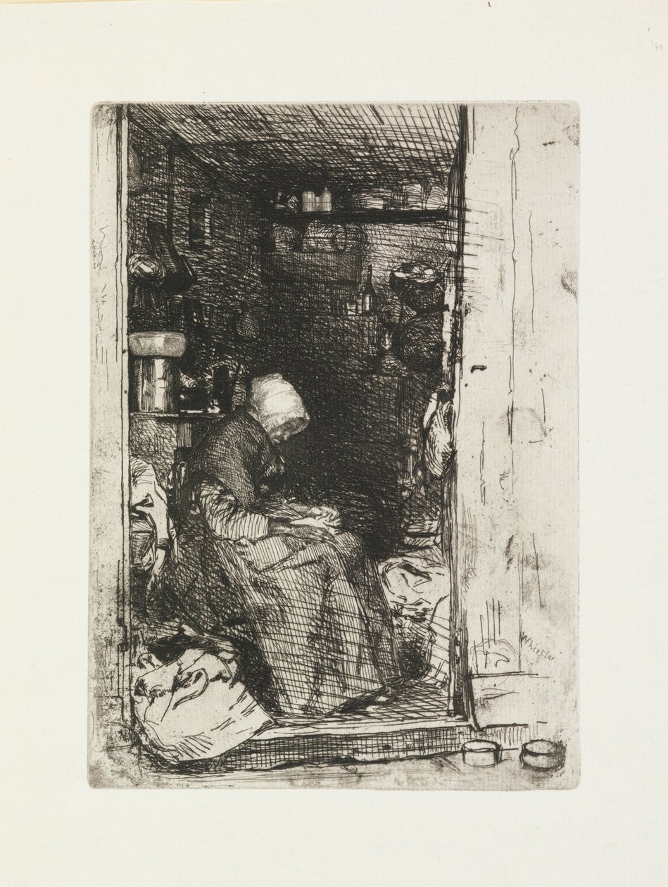 Vanha nainen rievuilla tekijältä James Abbott McNeill Whistler