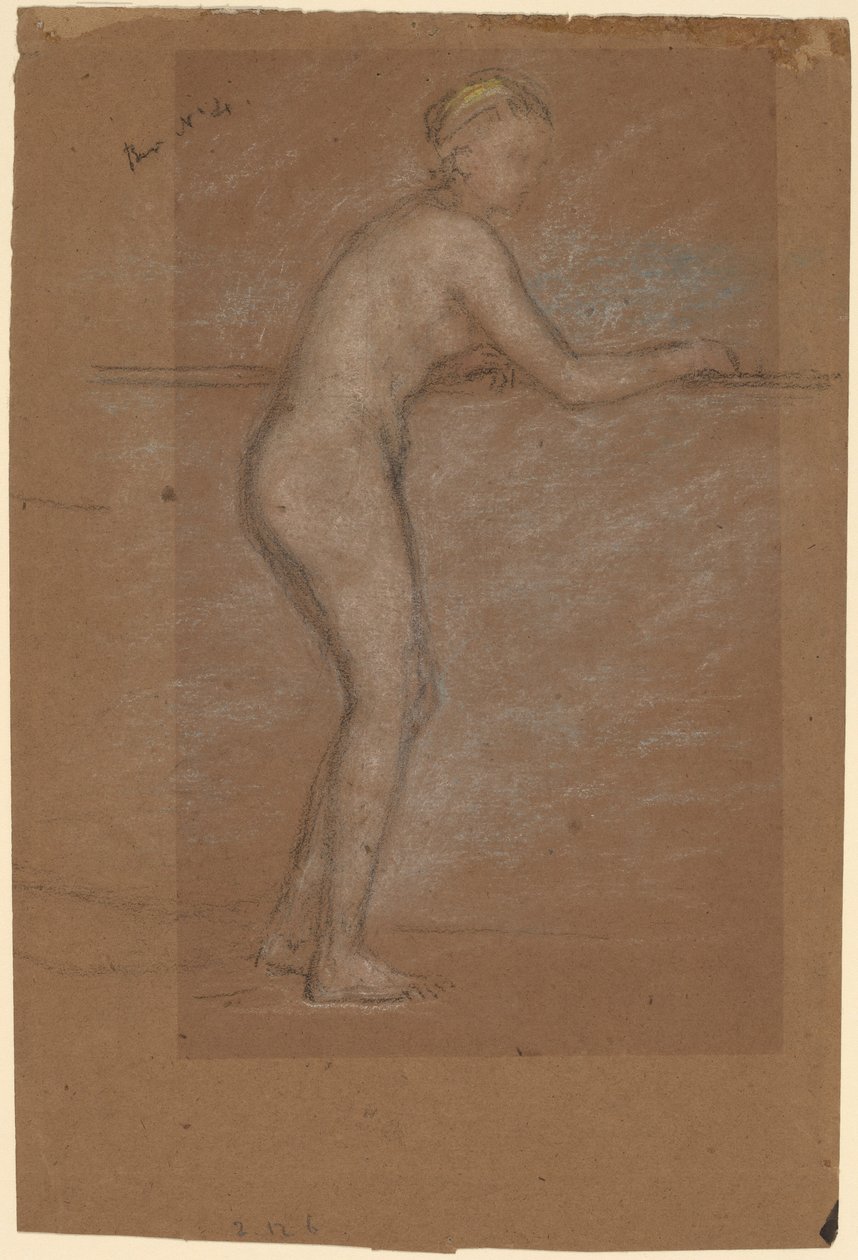 Alaston nojaa kiskoon [recto] tekijältä James Abbott McNeill Whistler
