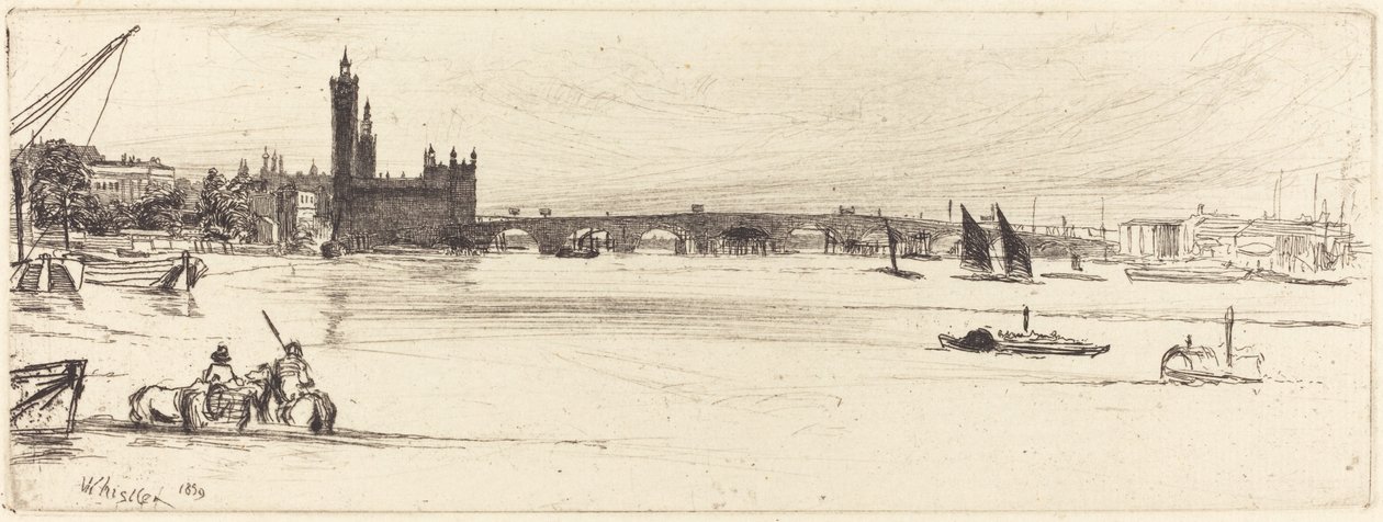 Vanha Westminster Bridge tekijältä James Abbott McNeill Whistler