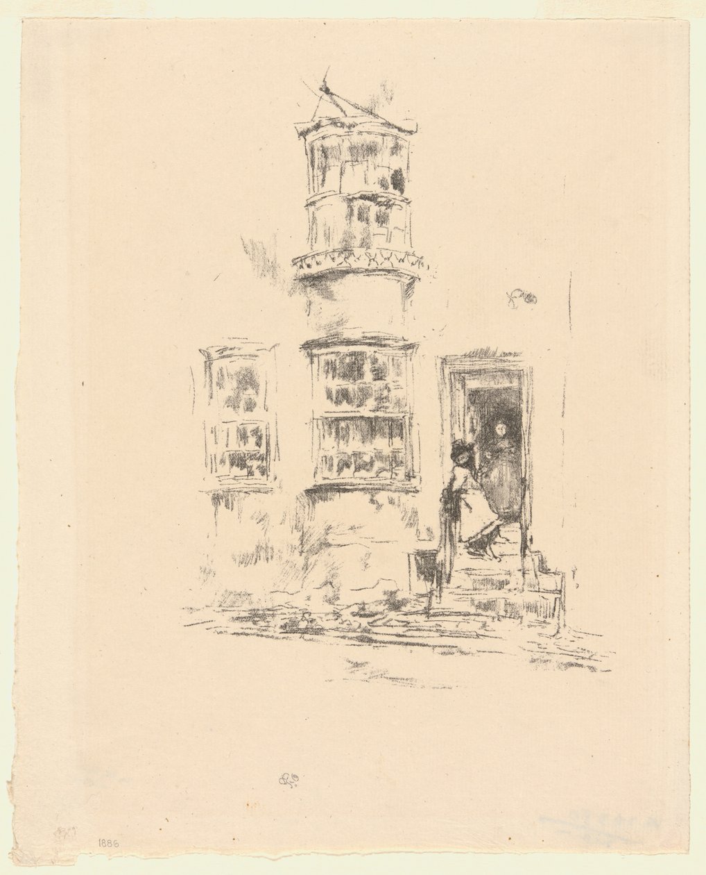 Pienet askeleet, Lyme Regis tekijältä James Abbott McNeill Whistler