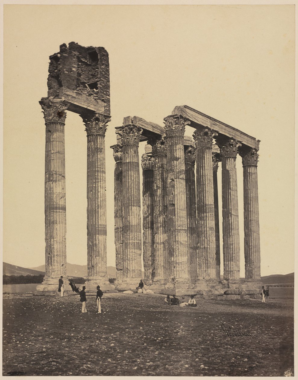 Jupiter Olympiuksen temppeli, n. 1853. tekijältä James Robertson
