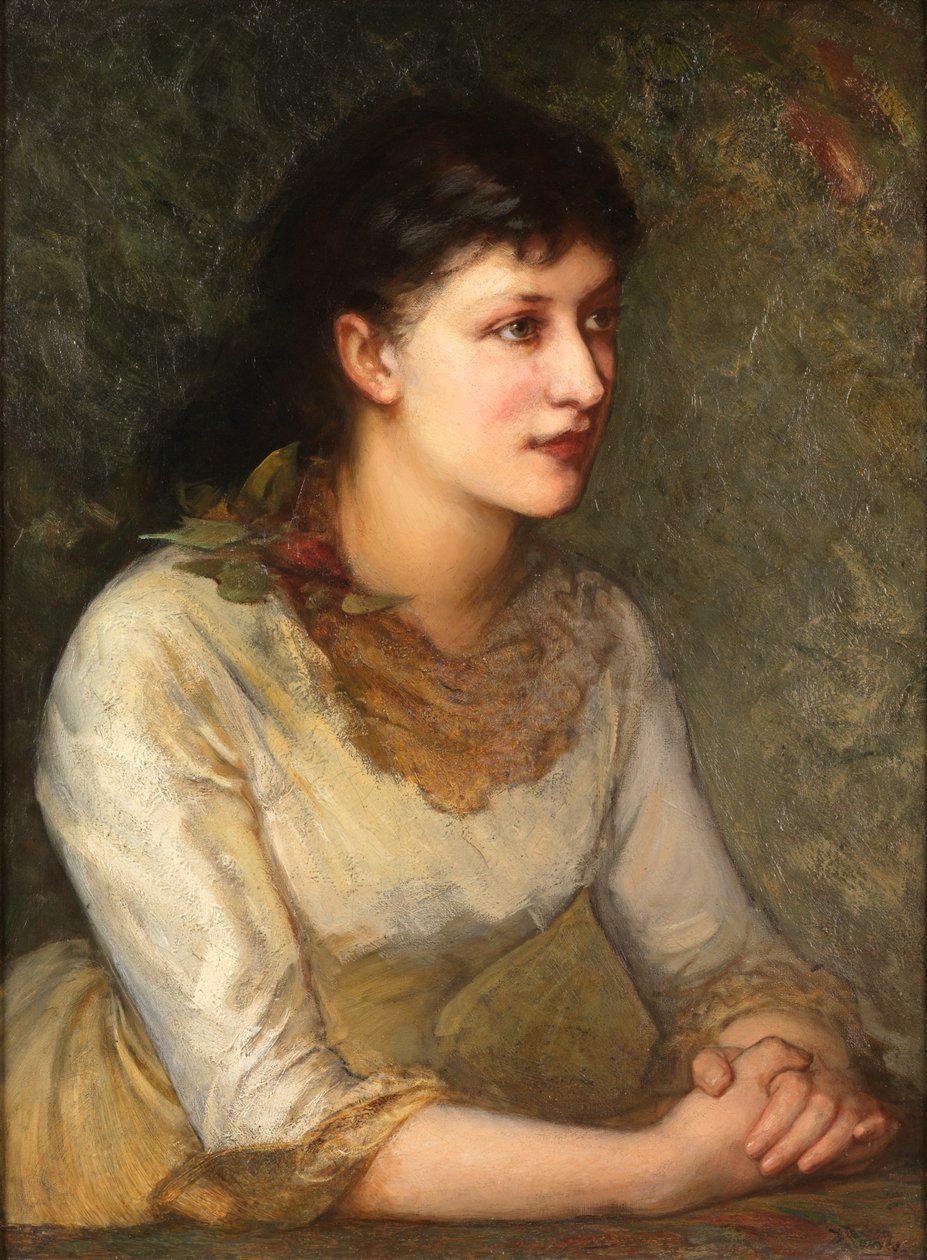 Elegantti nuori nainen (öljy kankaalle) tekijältä James Sant