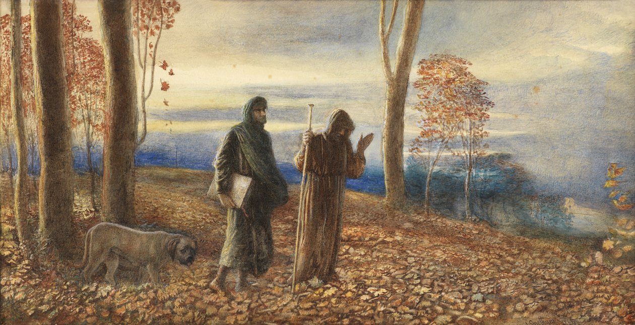 Dante ja Virgil Vallombrosassa, 1866 tekijältä James Smetham