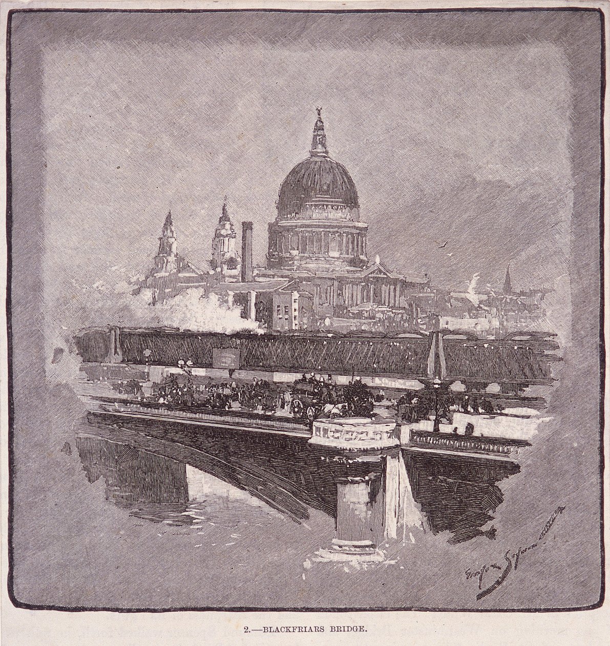 Blackfriars Bridge, Lontoo, 1796 tekijältä James Walker