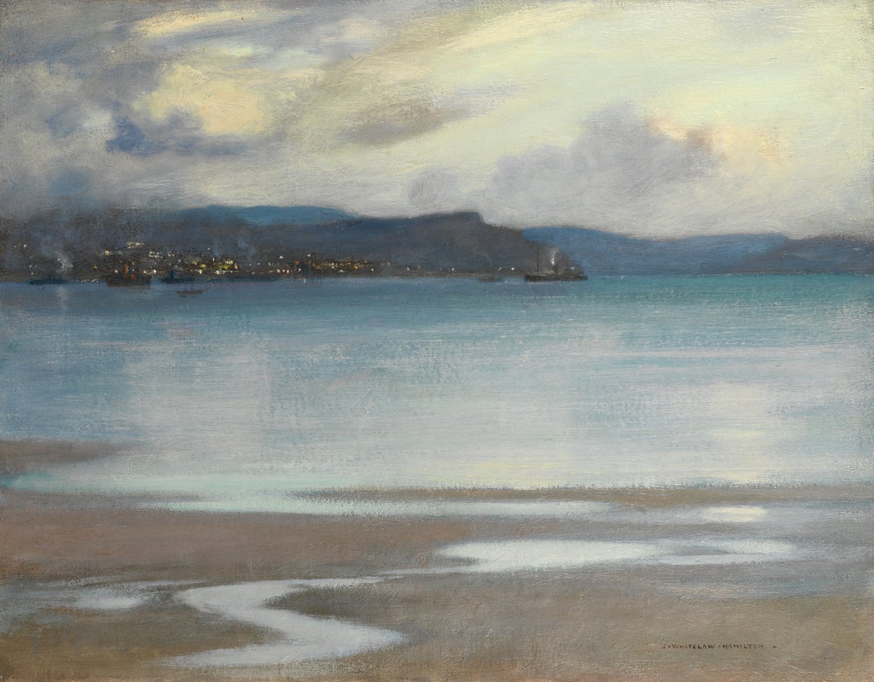 Rhu Bay (öljy kankaalle) tekijältä James Whitelaw Hamilton