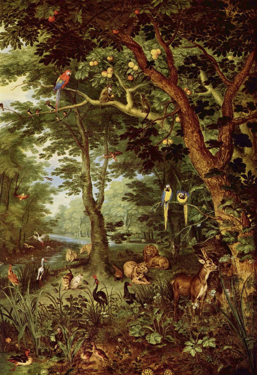 Das Paradies tekijältä Jan the Elder Brueghel