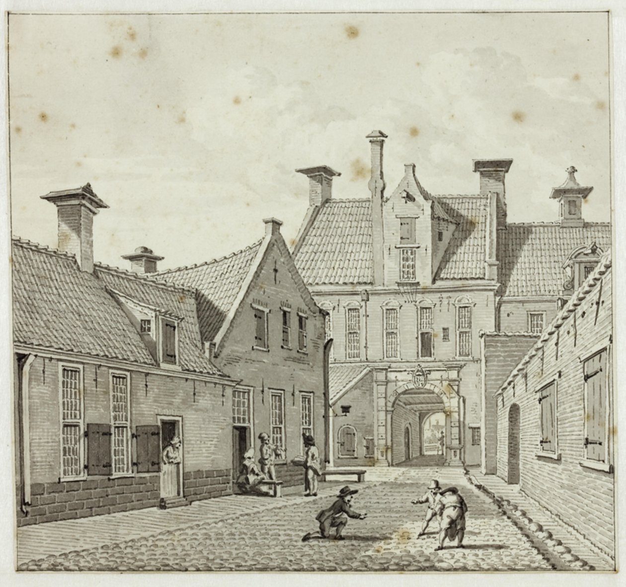 De Gardepoort vanuit de Turfstraat tekijältä Jan Bulthuis