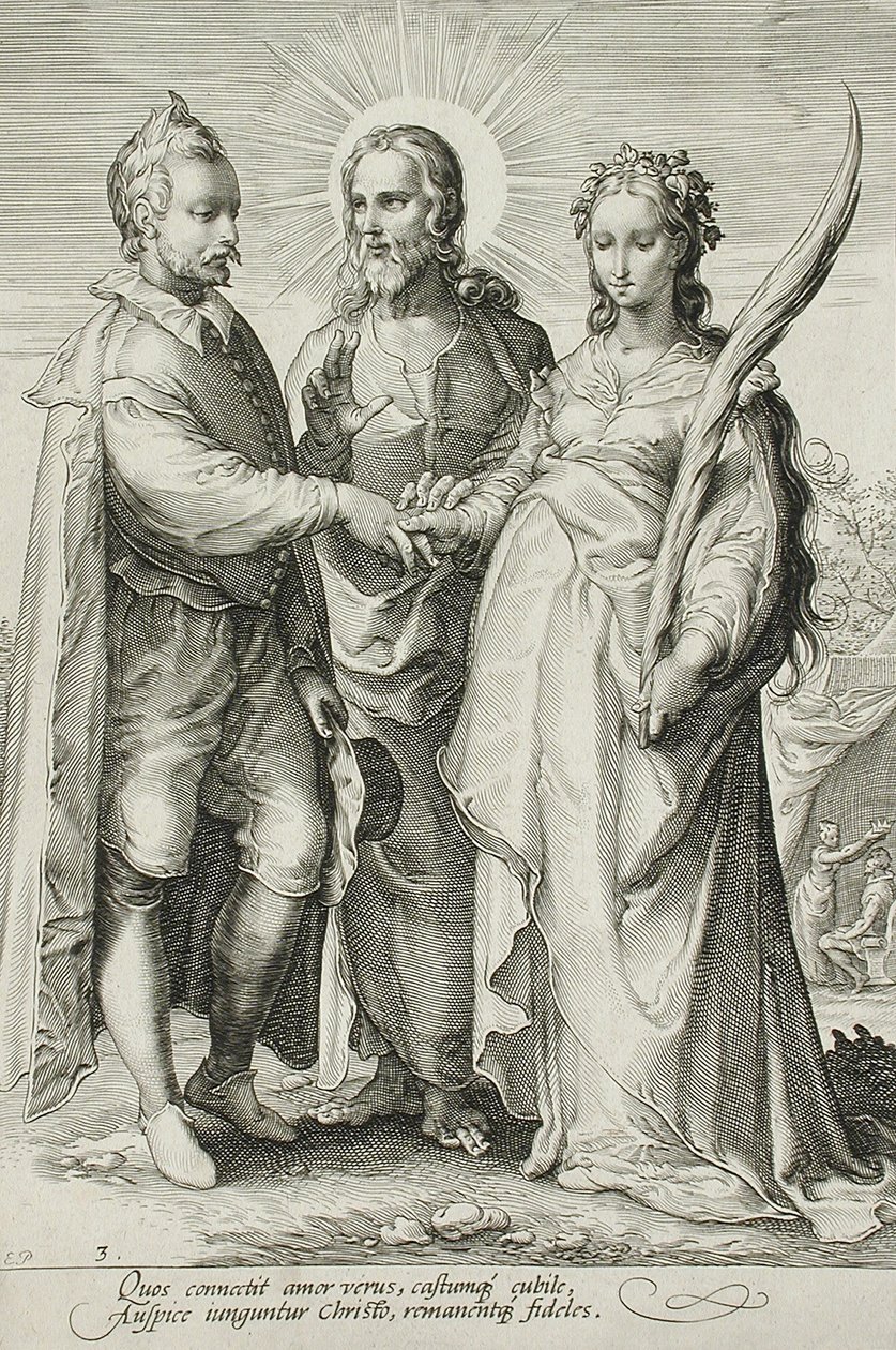 Kristillinen avioliitto, Avioliittotrilogian 3. osa, n. 1594. tekijältä Jan Saenredam
