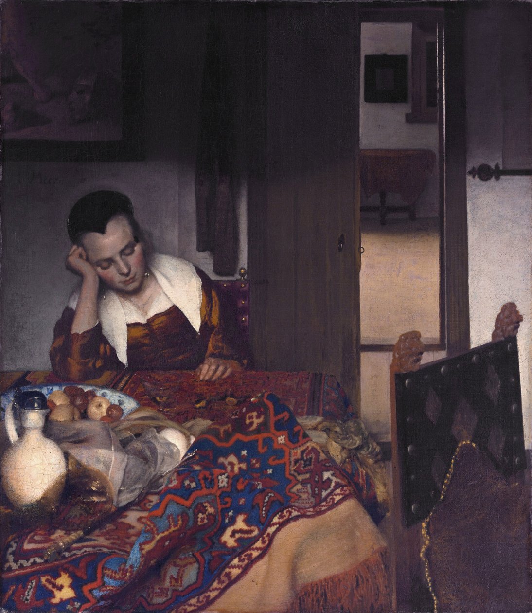Piika nukkumassa tekijältä Jan Vermeer van Delft