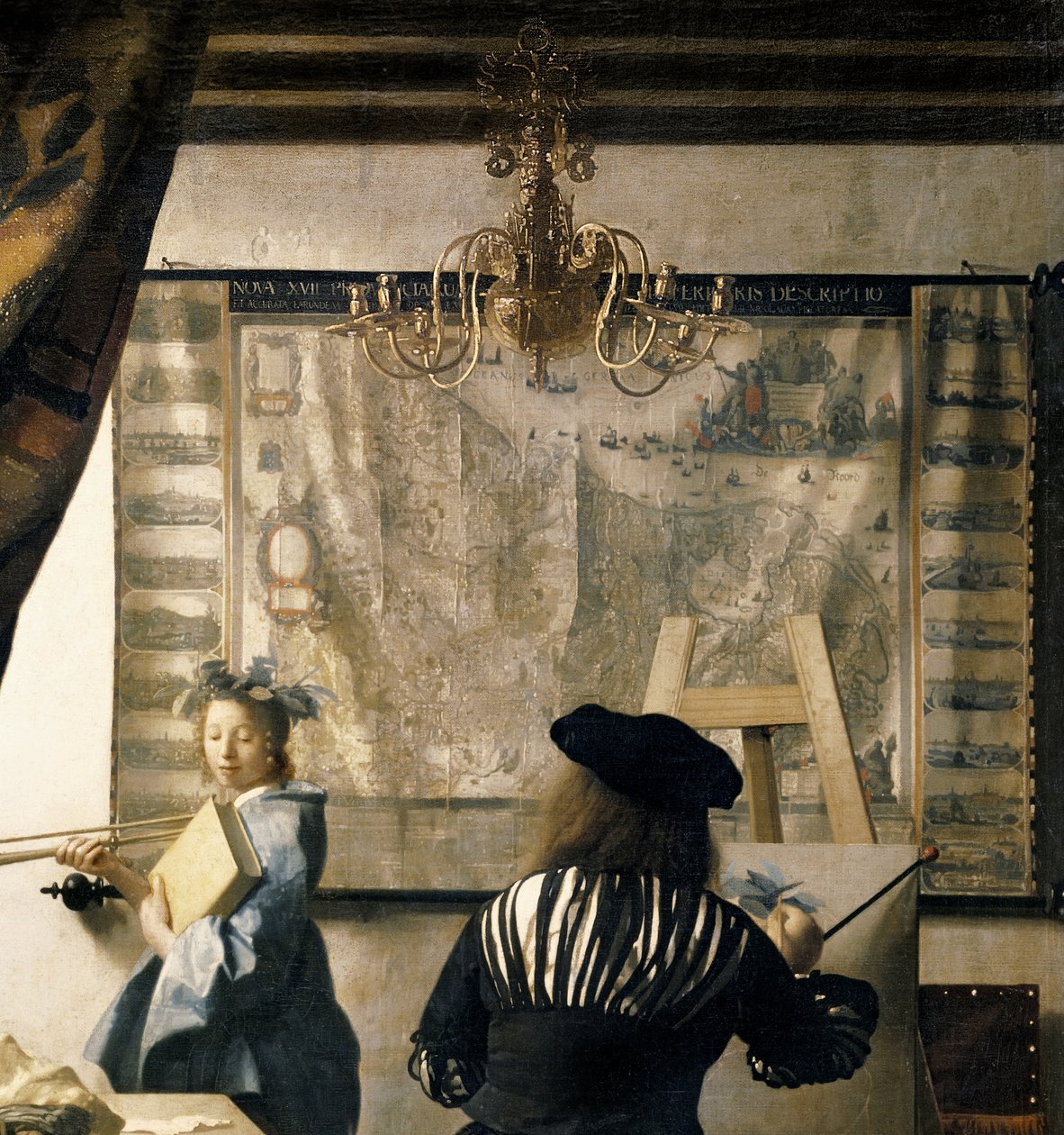 Taiteilijan työhuone, n.1665-66 öljy kankaalle yksityiskohta 408:sta tekijältä Jan Vermeer van Delft