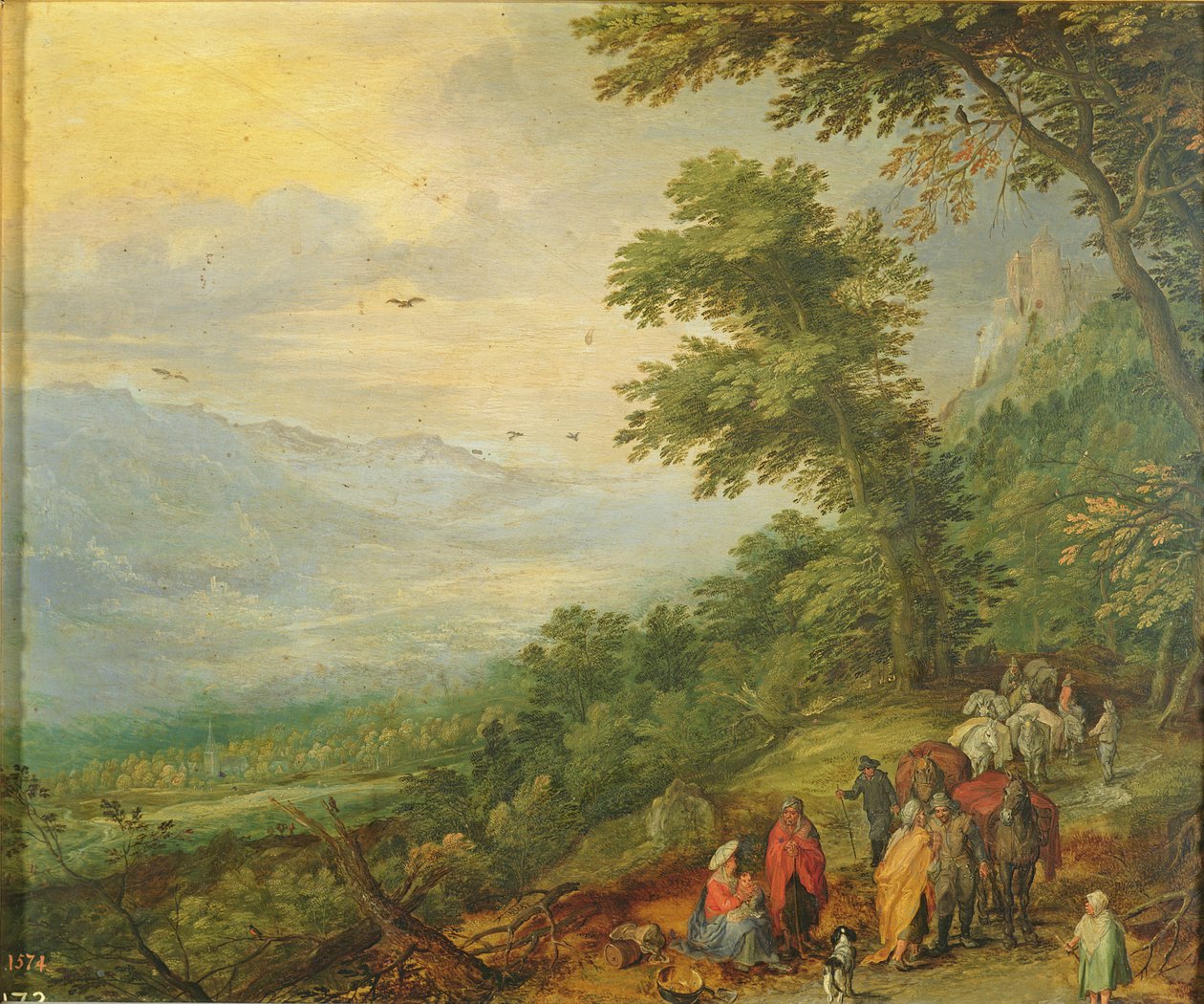 Mustalaisten kokoontuminen tekijältä Jan the Elder Brueghel