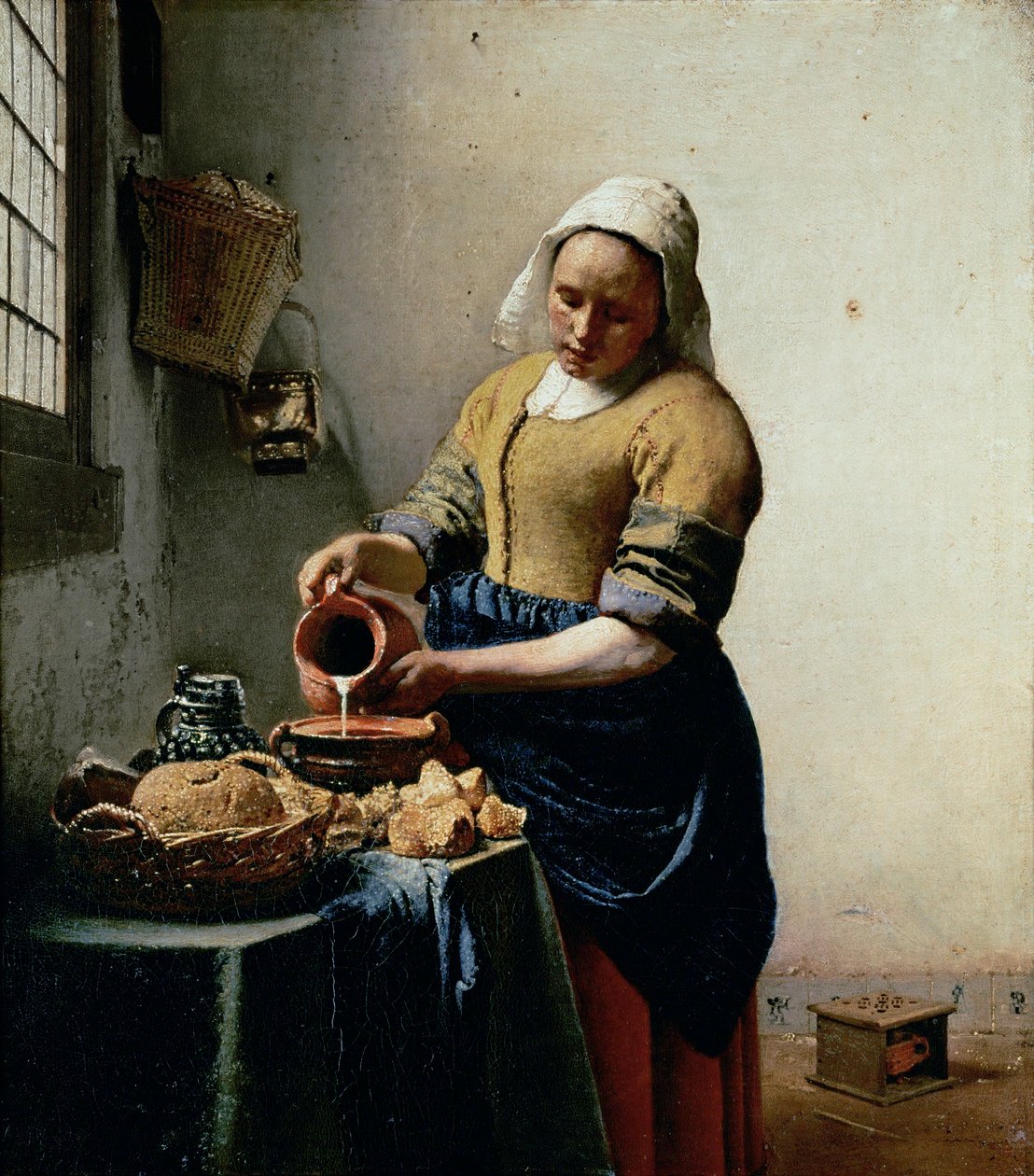 Maitotyttö ... (maalaus kankaalle) tekijältä Jan (1632 75) Vermeer