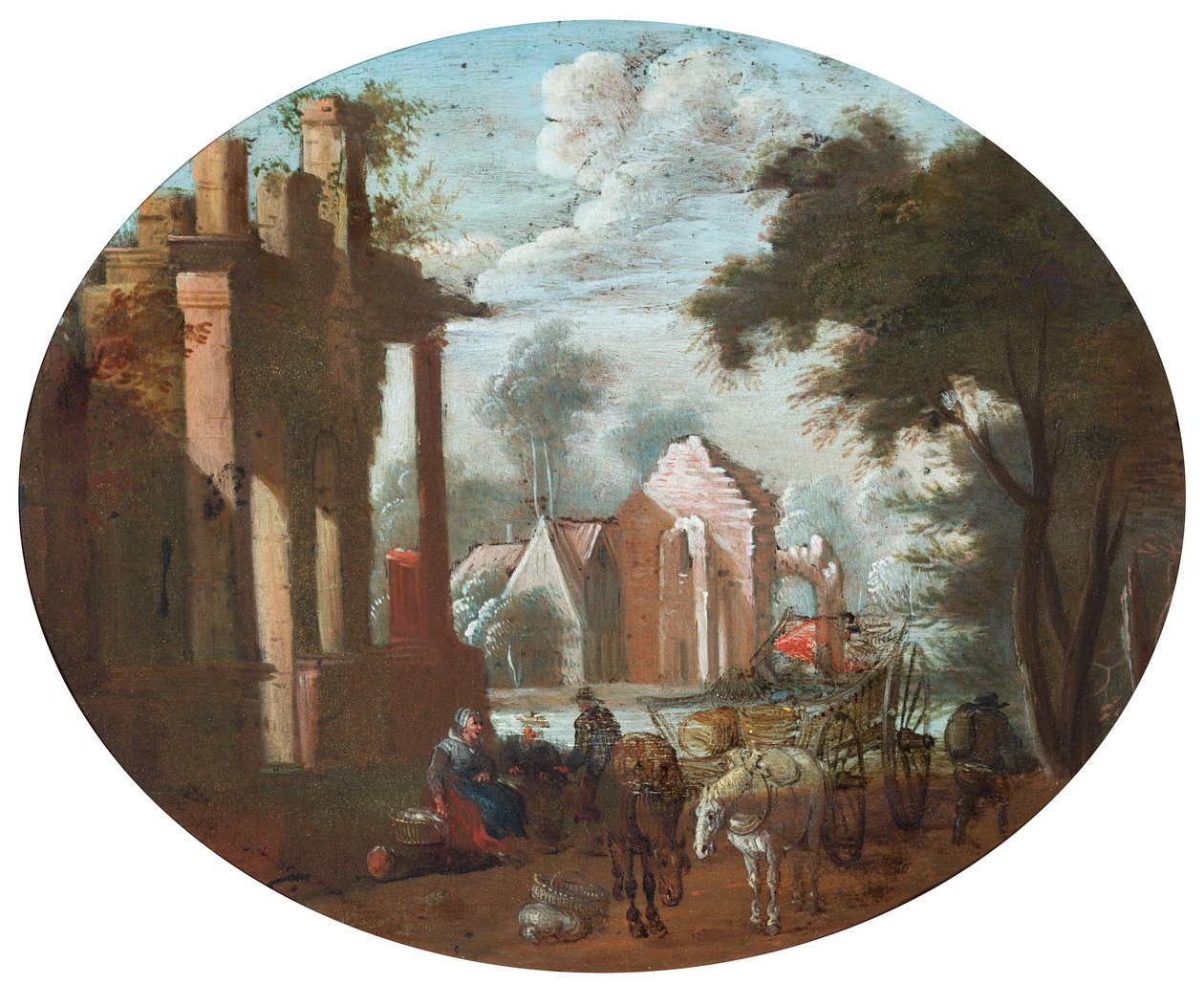 Raunioitu linna tekijältä Jan (follower of) Brueghel