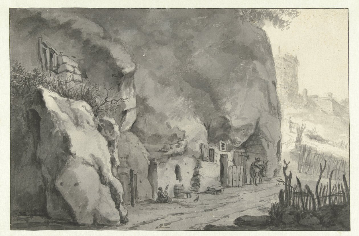 Rock-taloja Loiren varrella tekijältä Jan Asselijn (attributed to)