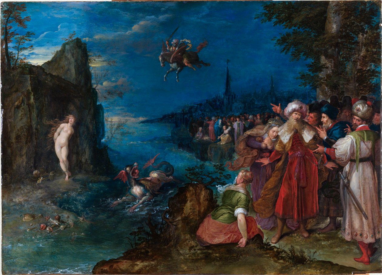 Perseus vapauttaa Andromedan, noin 1600-1610. tekijältä Jan Brueghel the Elder