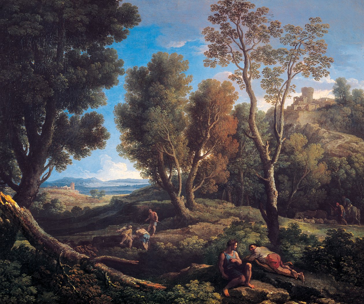 Maisema (öljy kankaalle) tekijältä Jan Frans van Bloemen