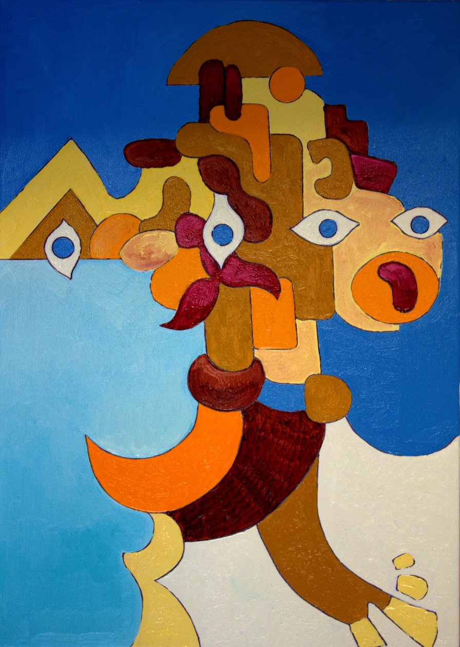 Big Sphinx, 2009 (öljy kankaalle) tekijältä Jan Groneberg