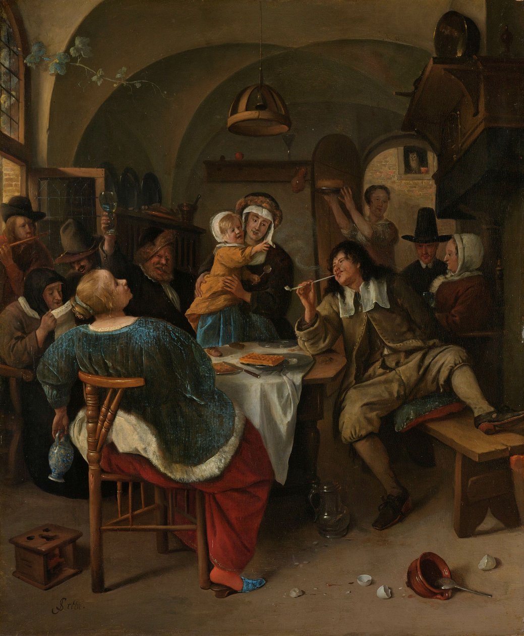 Perhekohtaus, 1660-79 tekijältä Jan Havickszoon Steen