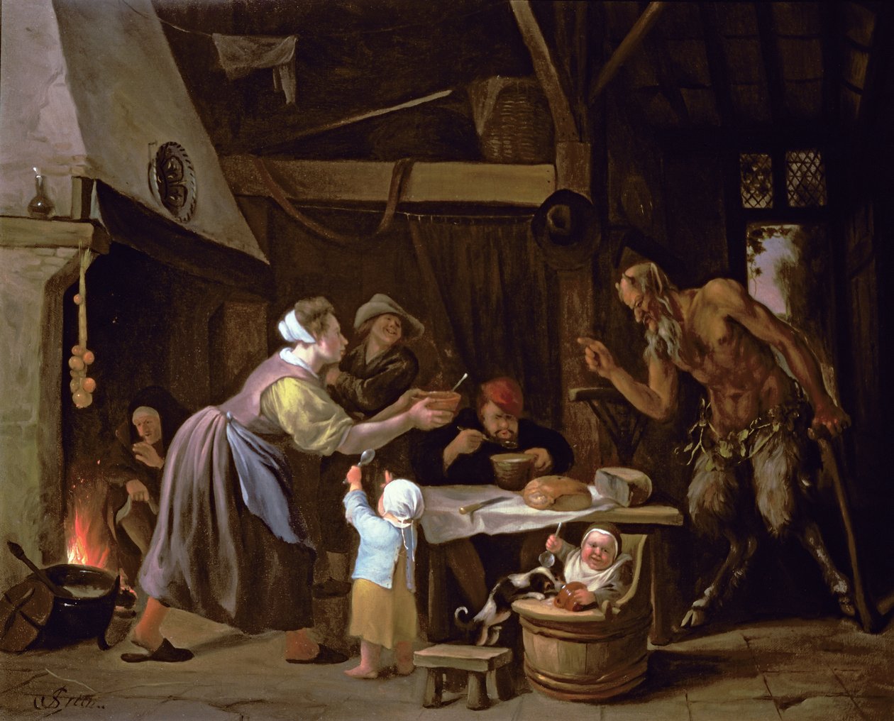 Satyyrit ja perhe tekijältä Jan Havickszoon Steen