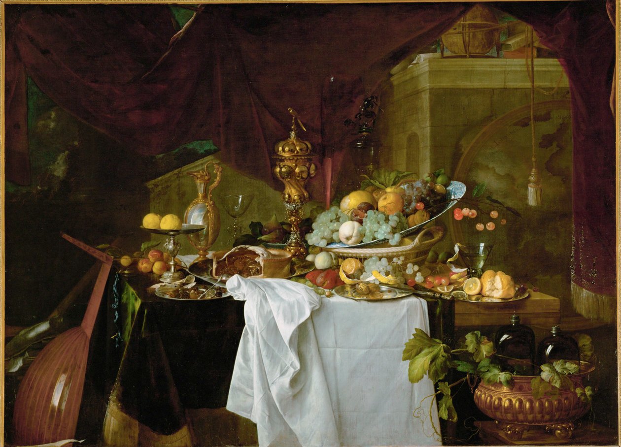 Jälkiruoka. Still-elämä ... tekijältä Jan Jansz de Heem