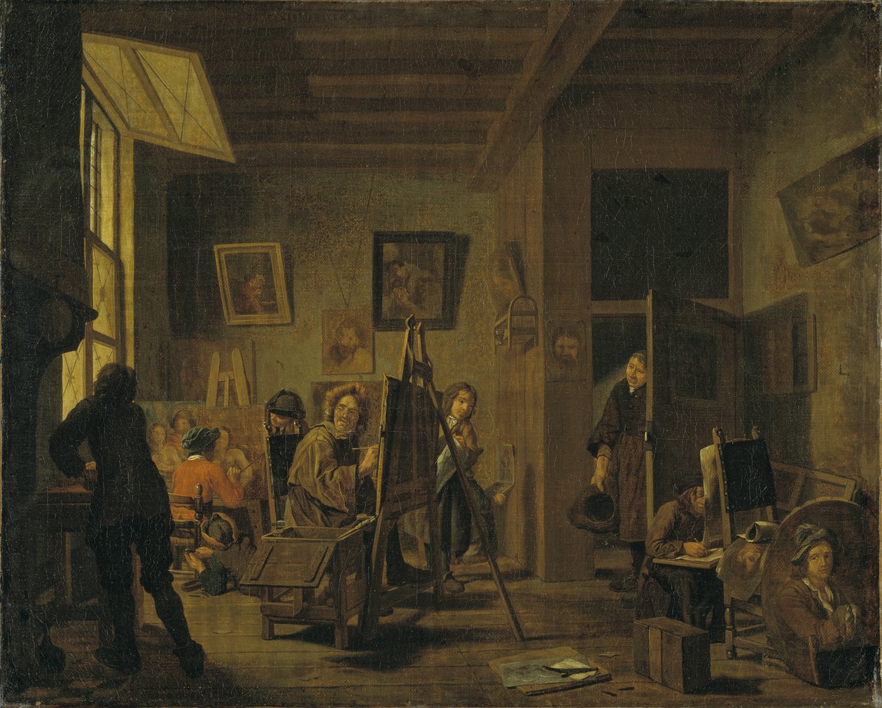 Maalareiden studio tekijältä Jan Josef the Elder Horemans
