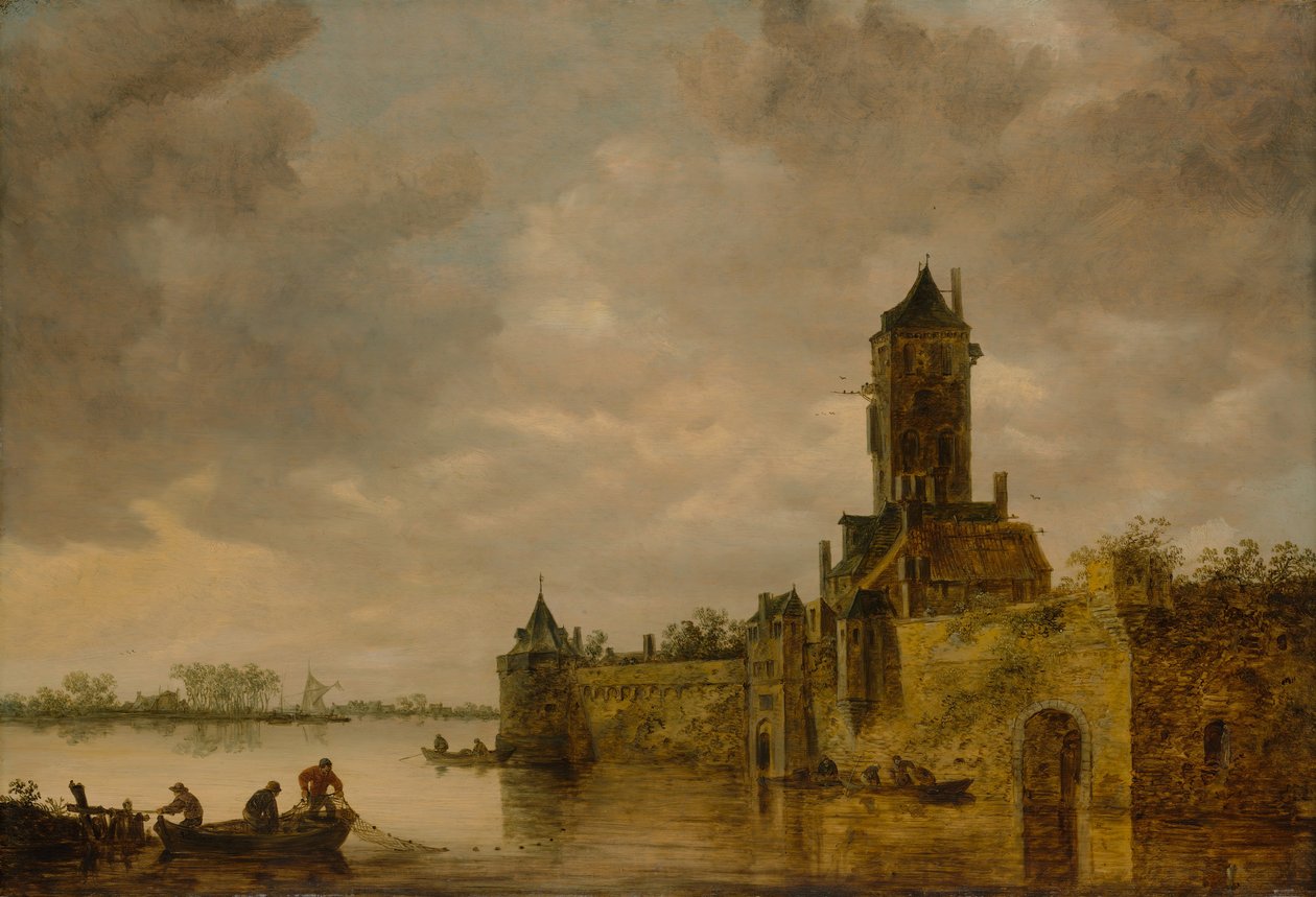 Linna joen rannalla, 1647. tekijältä Jan Josephsz van Goyen