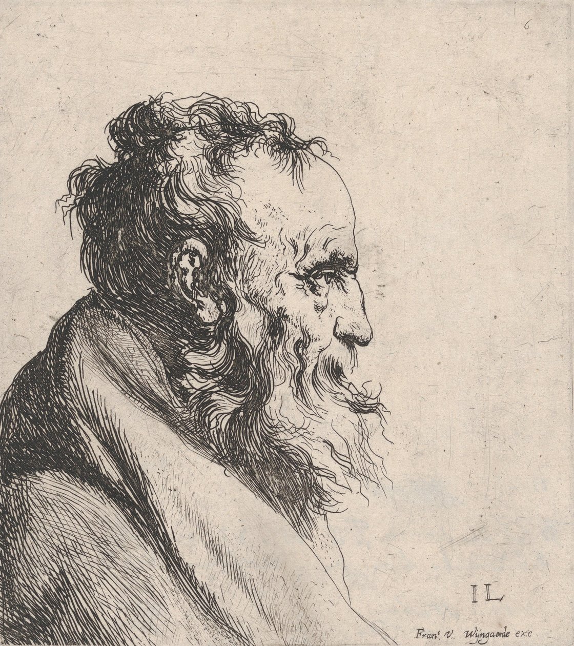 Vanhan miehen rintakuva, 1620-74. tekijältä Jan Lievens