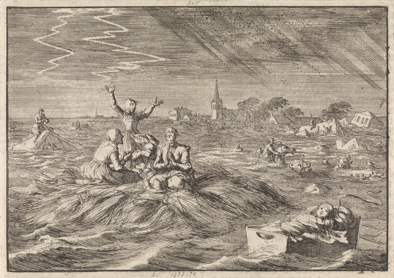 Tulva Groningenissa 1686 tekijältä Jan Luyken