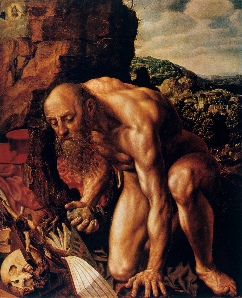 Pyhä Hieronymus, 1543. tekijältä Jan Sanders van Hemessen