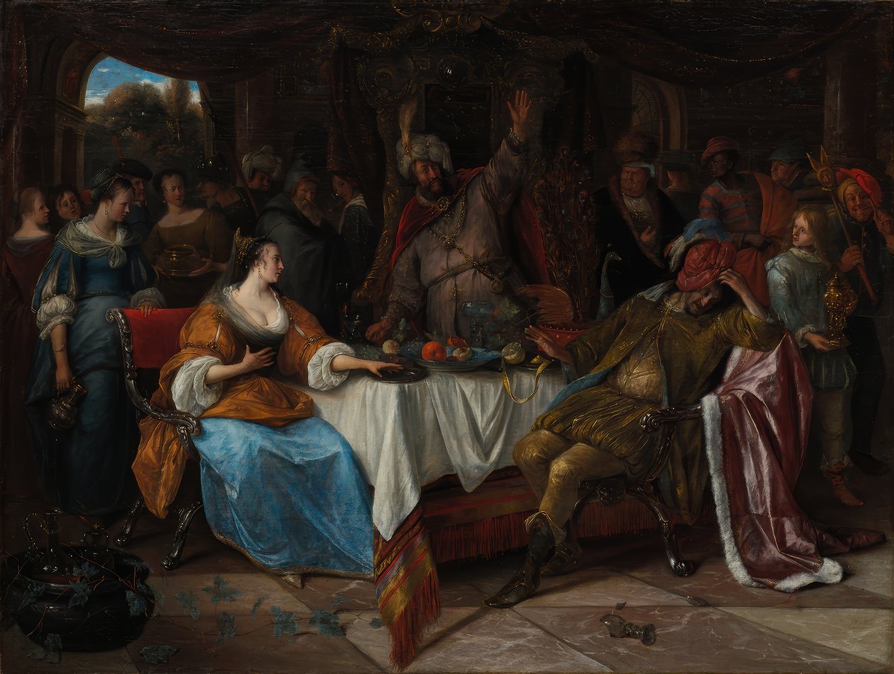 Ester, Ahasveros ja Haaman tekijältä Jan Steen