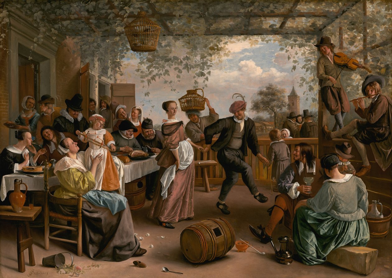 Tanssiva pariskunta tekijältä Jan Steen
