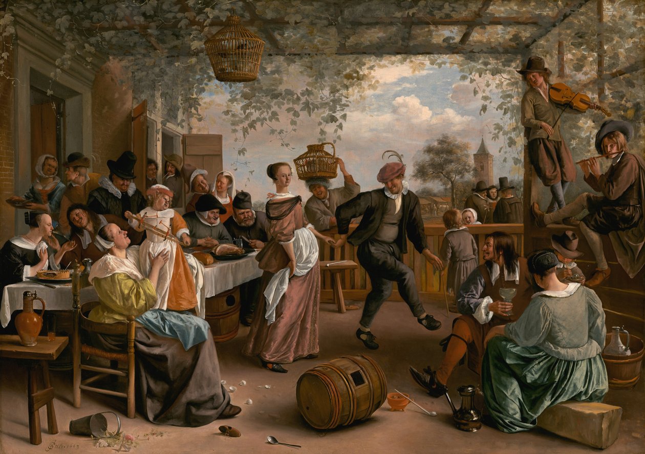 Tanssiva pariskunta, 1663. tekijältä Jan Steen