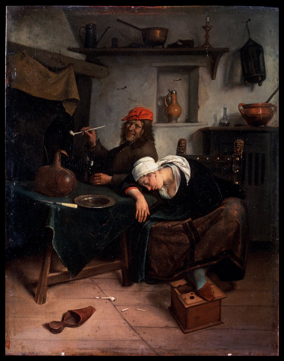 "The Idlers", c1660. tekijältä Jan Steen