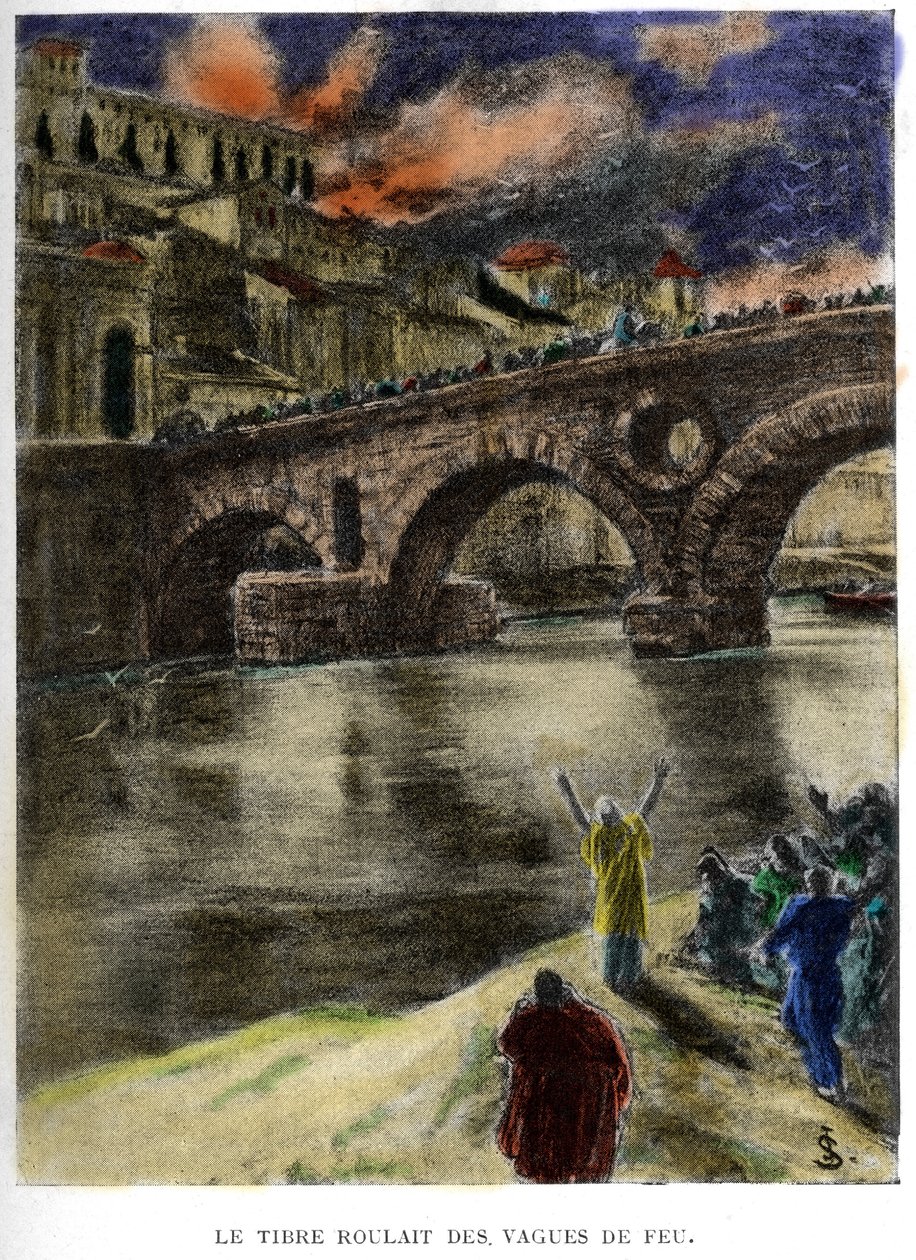 Tiber (Tevere) pyöritti tulen aaltoja tekijältä Jan Styka