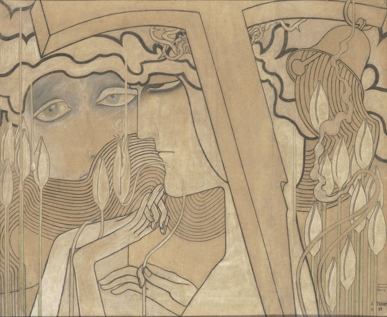 Halu ja tyytyväisyys, 1893 tekijältä Jan Toorop